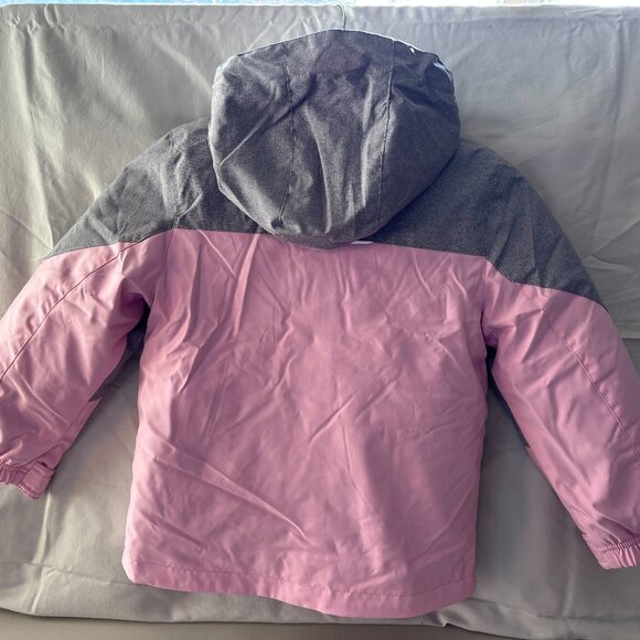 Gerry girls 4 in 1 jacket with hat, pink & grey, XS 5/6 - NWT - Picture 3 of 3